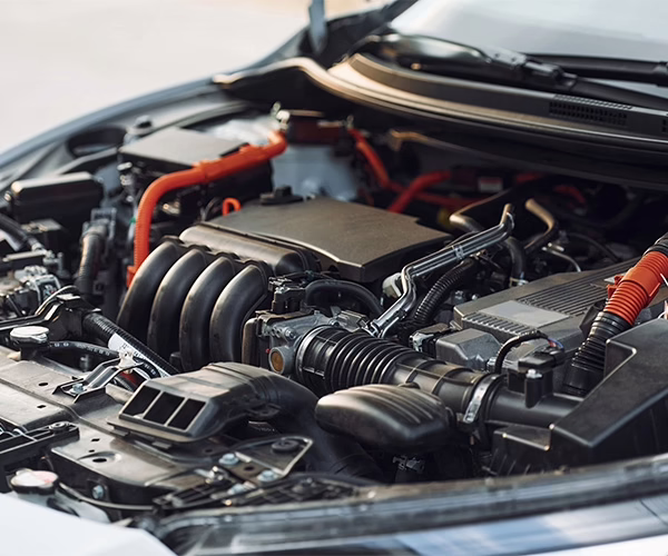 vehicle engine up close